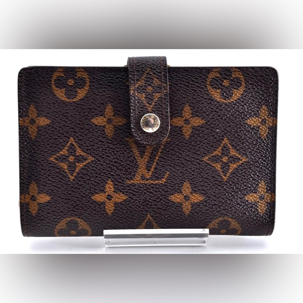 LOUIS VUITTON Viennois Monogram Wallet Bifold Coin Case Clasp Vintage Wallet